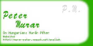 peter murar business card